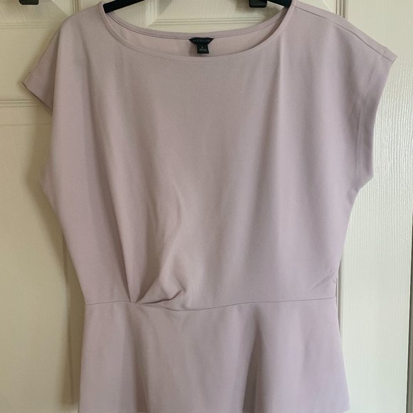 Greek Lavender Crinkled Peplum Top
